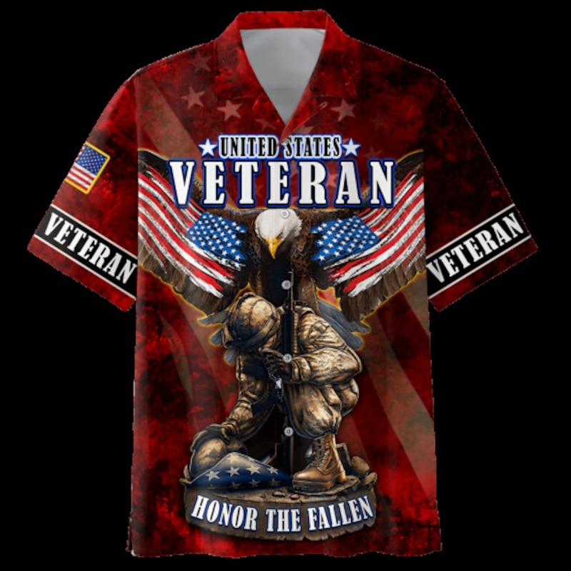 American Independence Day Men's Eagle American Flag Shirt Summer Hawaiian Shirt Button Up Shirt Short Sleeve Hawaiian Designer Casual Outdoor Casual Daily Spring & Summer Turndown Button-Down Black4