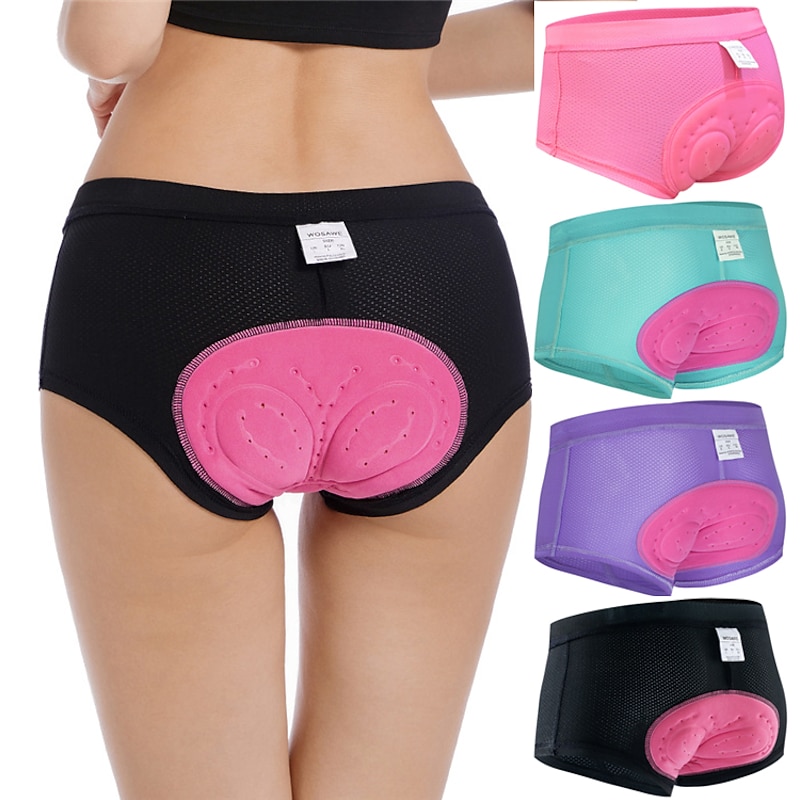 Women's Solid Color Cycling Underwear Shorts Bike Shorts 3D Padded Shorts Bike Padded Shorts / Chamois Bottoms Mountain Bike MTB Road Bike Cycling Sports 3D Pad Quick Dry Lightweight Sweat wicking