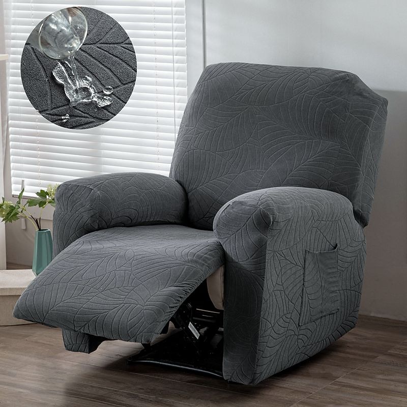 Stretch Recliner Slipcovers Water Resistant Super Floral Printed Sofa Couch Cover Non Slip 1 Seater Lazy Boy Chair Covers Furniture Protector with Side Pocket for Living Room2
