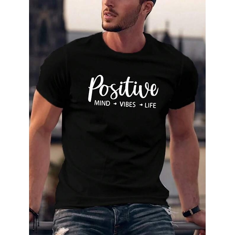 Men's Graphic Letter T Shirt Casual Style Classic Style Tee Top Short Sleeve T shirt Graphic Print Crew Neck Shirt Outdoor Daily Sports 1 2 3 Spring & Summer Clothing Apparel S M L XL 2XL 3XL4