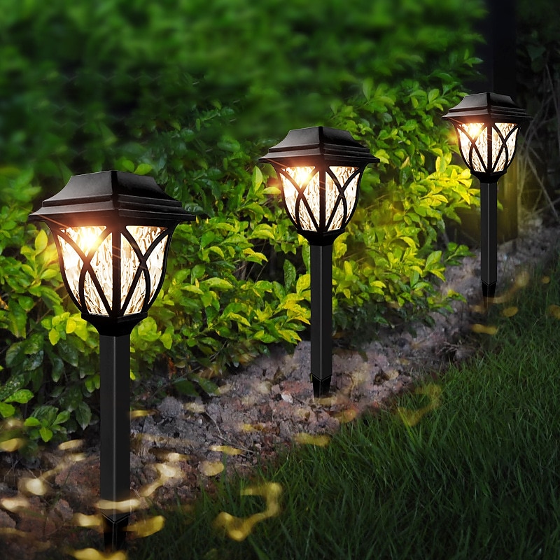 2PCS Solar Pathway Lights Courtyard Light Waterproof Lawn Lights Outdoor Home Decoration Yard Garden Grass Walkway Decoration2