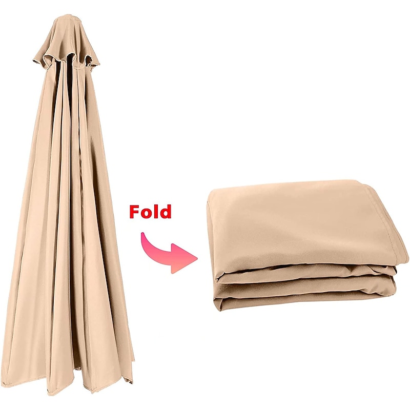 Patio Umbrella Outdoor Umbrella Patio Market Table Umbrellas with Push Button Tilt, Crank for Lawn, Garden, Deck, Backyard & Pool(Only The Umbrella Surface)3