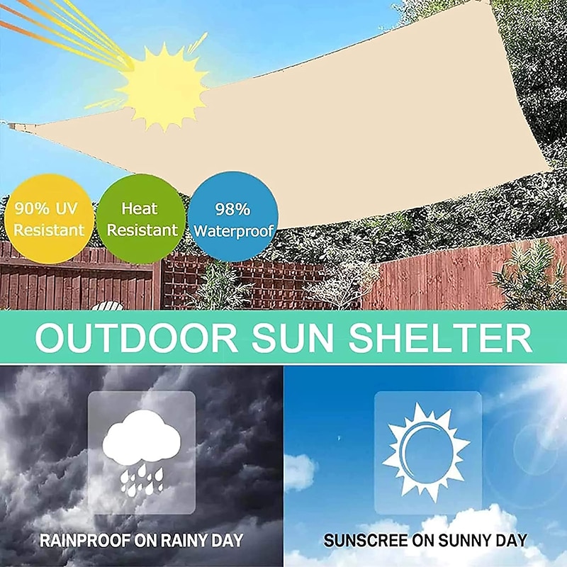 Outdoor Shade Sail Spot Thickened Polyester Oxford Cloth Waterproof Quadrilateral Sail Uv-Resistant Canopy Awning2
