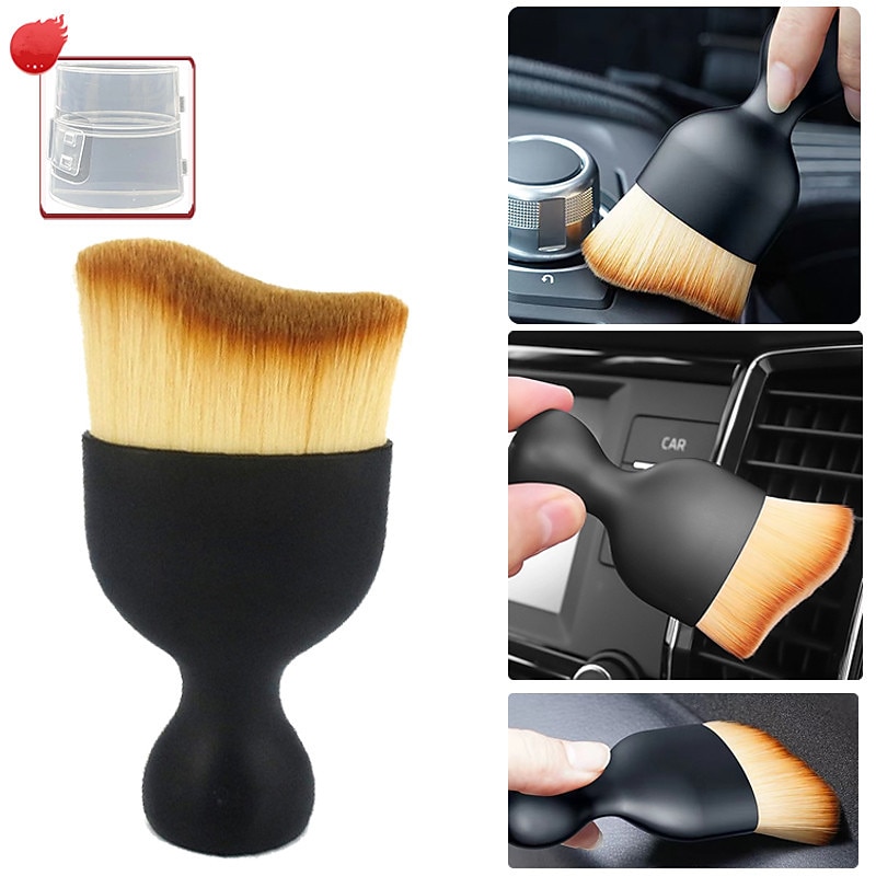 Car Interior Cleaning Tool Air Conditioner Air Outlet Cleaning Brush Car Brush Car Crevice Dust Removal Artifact Brush