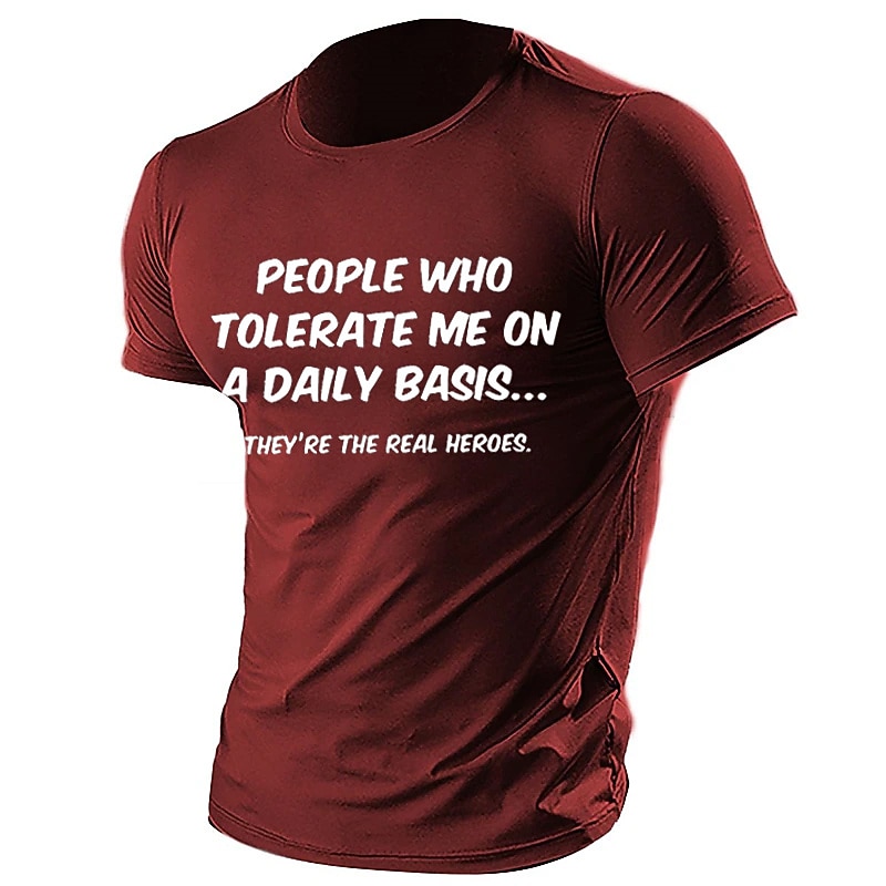 Men's Graphic Prints Letter Printed T Shirt Graphic Tee Cotton Short Sleeve Graphic Shirt Black Red Blue Comfortable Tee Outdoor Street Fashion Designer Clothing4