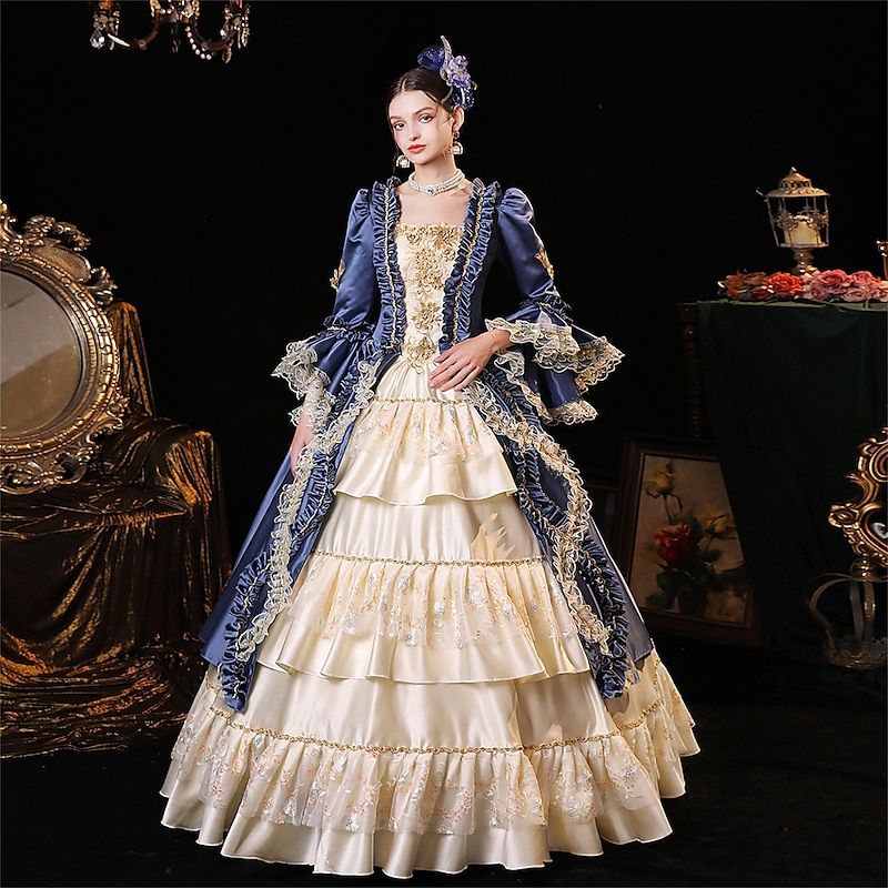 Gothic Rococo Victorian Dress Party Costume Prom Dress Princess Gentlewoman Solid Color Ball Gown Fancy Dress Women's Halloween Carnival Valentine's Day Performance Evening Party Masquerade Adults'