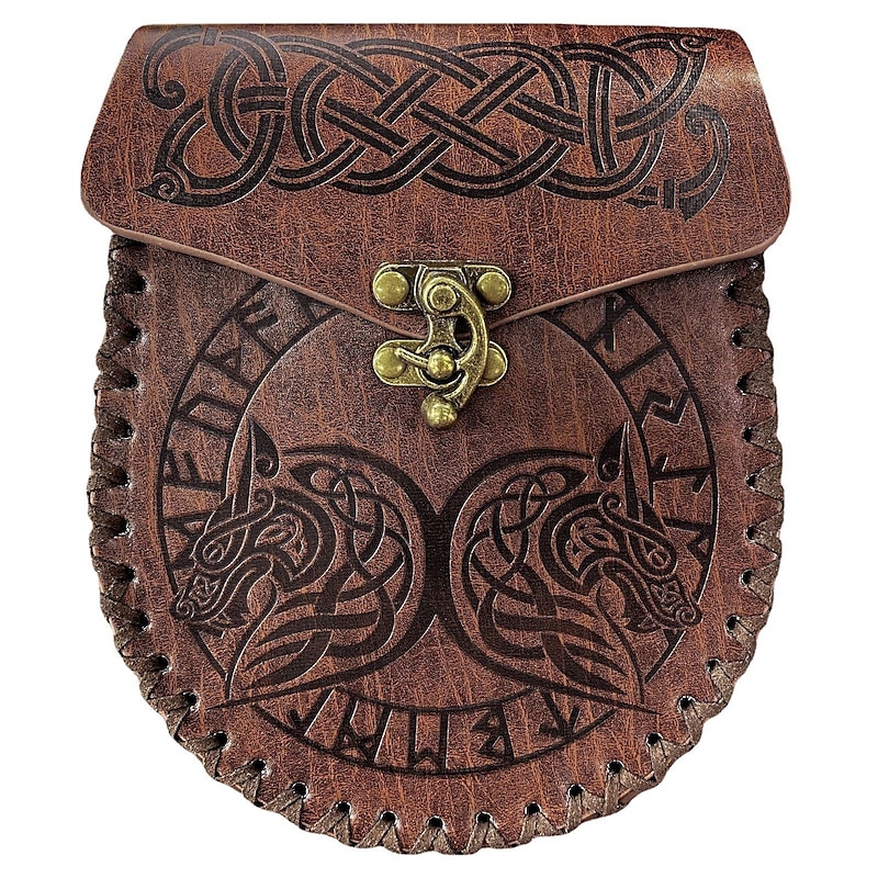 Knight Ritter Viking Celtic Knight Retro Vintage Punk & Gothic Medieval 17th Century Nordic Cosplay Costume Belt Pouch Dice Bag Coin Purse Men's Women's Costume Vintage Cosplay Performance Stage