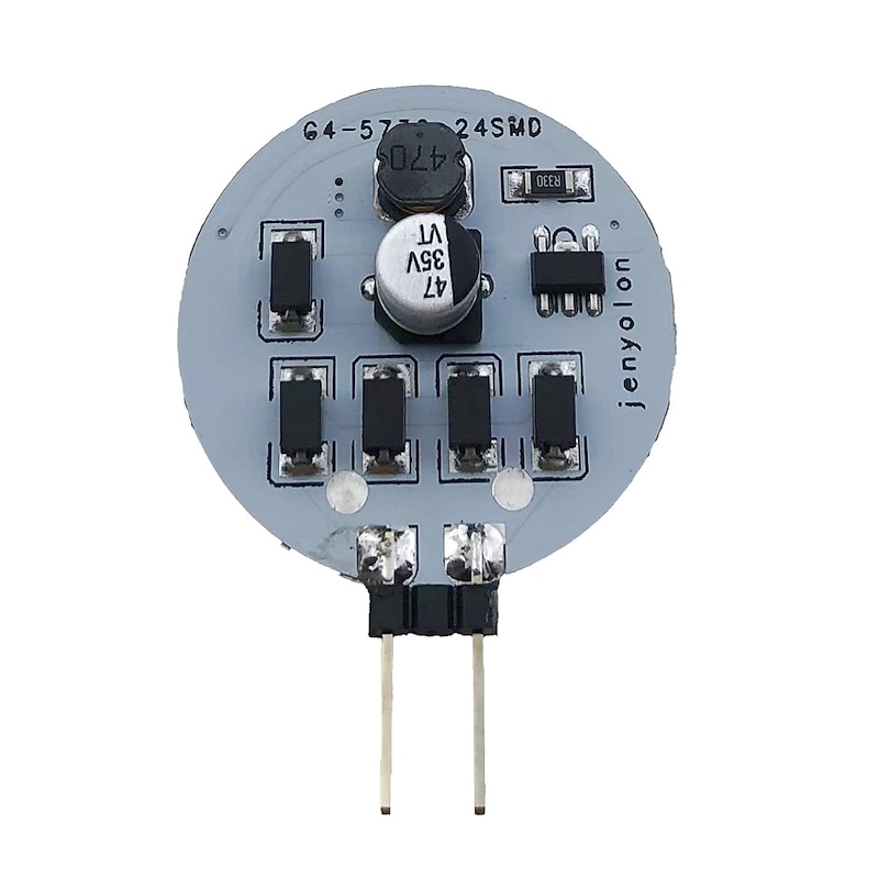 G4 LED Light Bulb 3W Landscape LED Bulb AC/DC 12V Halogen Bulb Equivalent 24 LEDs Daylight White 6000K JC T3 G4 LED Bulb 180° Beam Angle for Ceiling Recessed Puck3