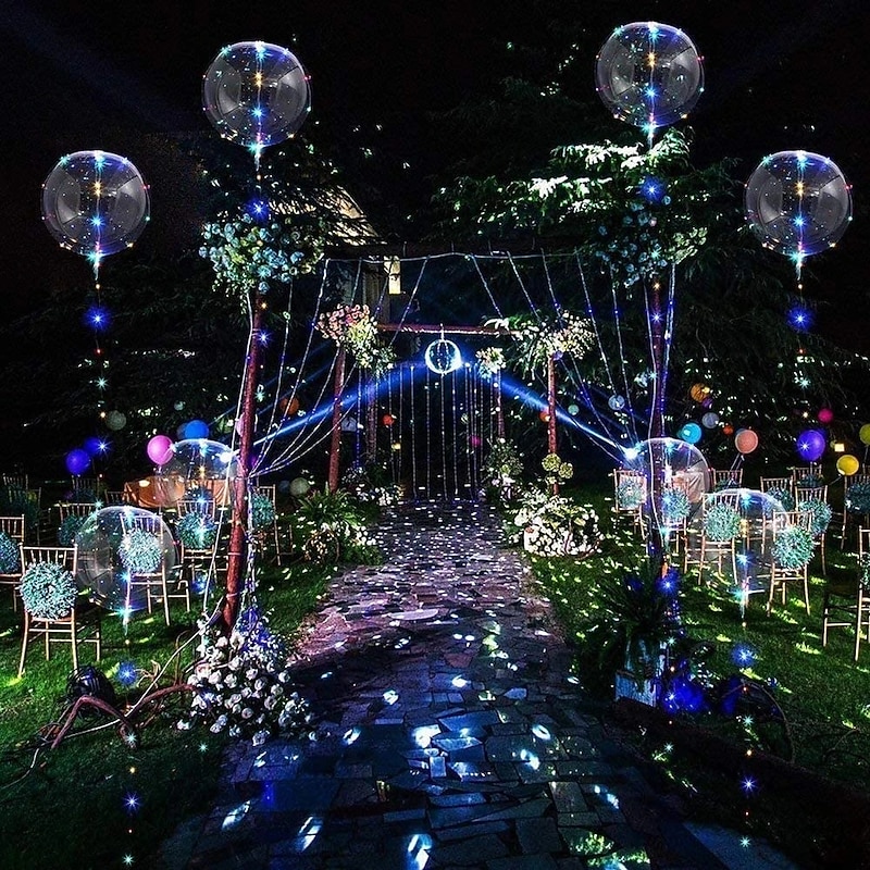 Elegant Wedding Reception Party LED Balloon Luminous Party Wedding Supplies Decoration Transparent Bubble Decoration Birthday Party Wedding LED Balloons String Lights Christmas Gift3