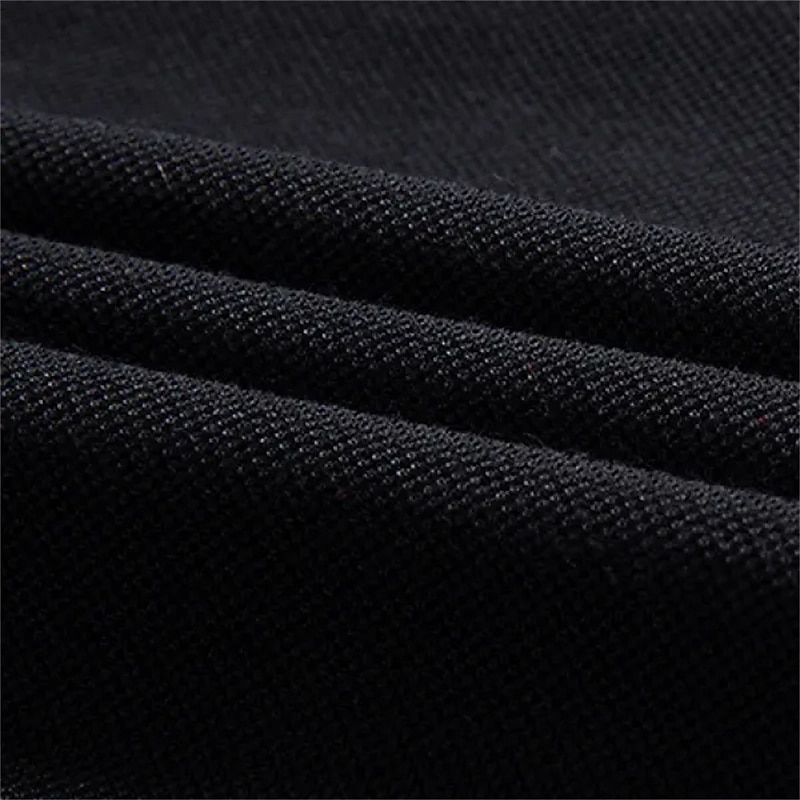 Men's Waffle Polo Shirt Golf Shirt Casual Holiday Lapel Long Sleeve Fashion Basic Plain Button Vintage Summer Regular Fit Black White Grey Waffle Polo Shirt3