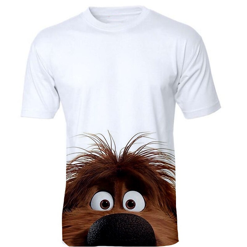 Men's Graphic T Shirt Tee Short Sleeve T shirt 3D Print Crew Neck Shirt Fashion Designer The Muppet Outdoor Casual Daily Black White Yellow Spring & Summer Clothing Apparel S M L XL 2XL 3XL4