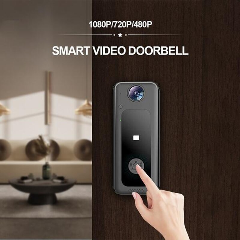 Smart Video Doorbell WiFi Wireless Intercom Door Ring Camera Bell Security Wide Angle Two-way Talk4