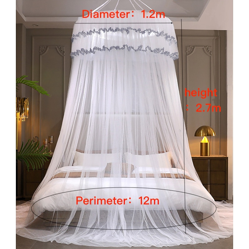 Indoor Princess Top Mosquito Net Bed Canopies Bed Curtains, Universal Size, Easy to Install, Suitable for Children Students Couples2