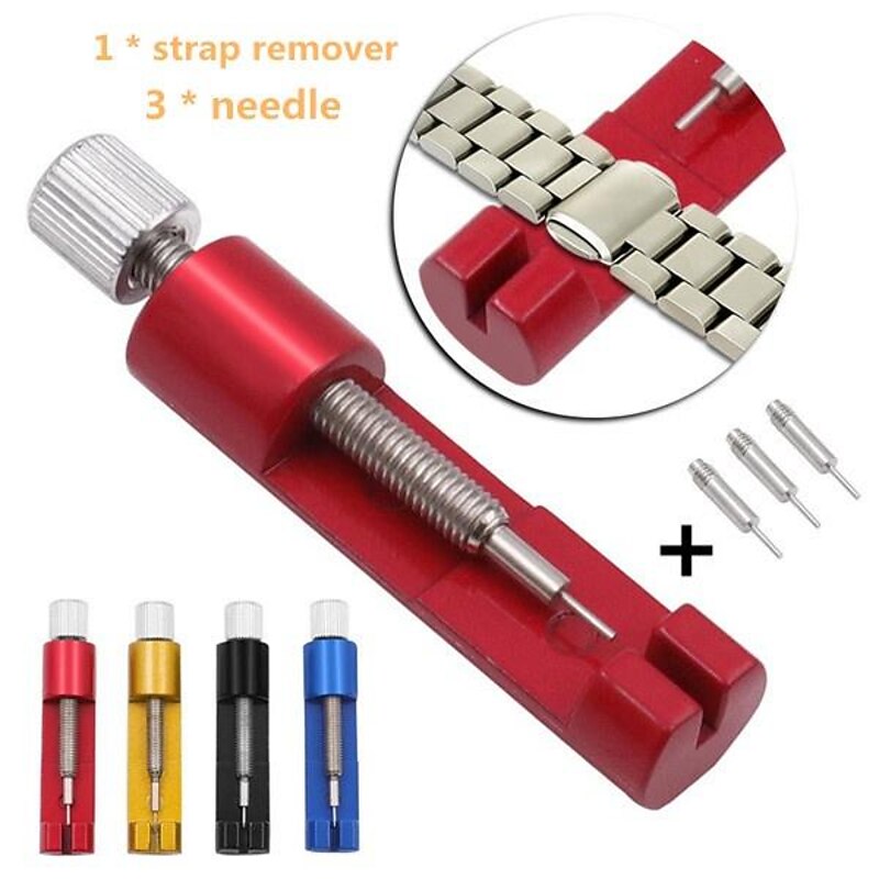 Watch Link Removal Tool Kit, Watch Band Tool with 3 Extra Pins for Watch Band Link Pin Removal and Watch Sizing