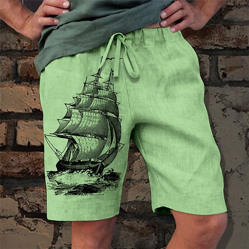 Men's Graphic Boat Shorts Summer Shorts Beach Shorts Mid Waist Streetwear Hawaiian Designer Casual Daily Holiday Drawstring Elastic Waist 3D Print Designer Clothing Apparel2