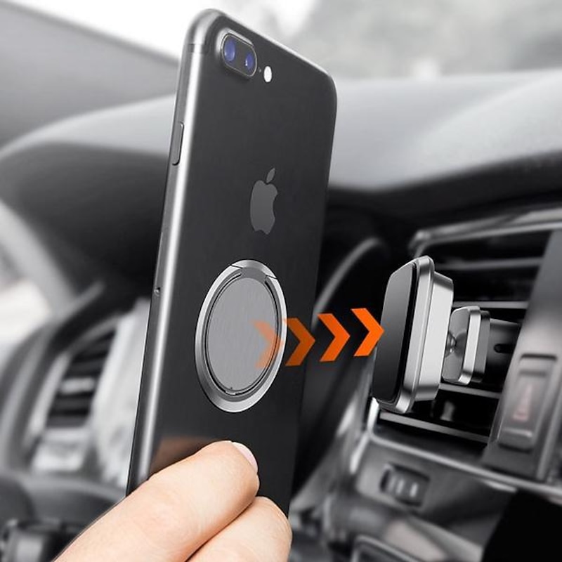 Extremely Thin Luxury Metal Mobile Phone Socket Holder Universal Telephone Magnetic Car Bracket Stand Accessories Finger Ring2