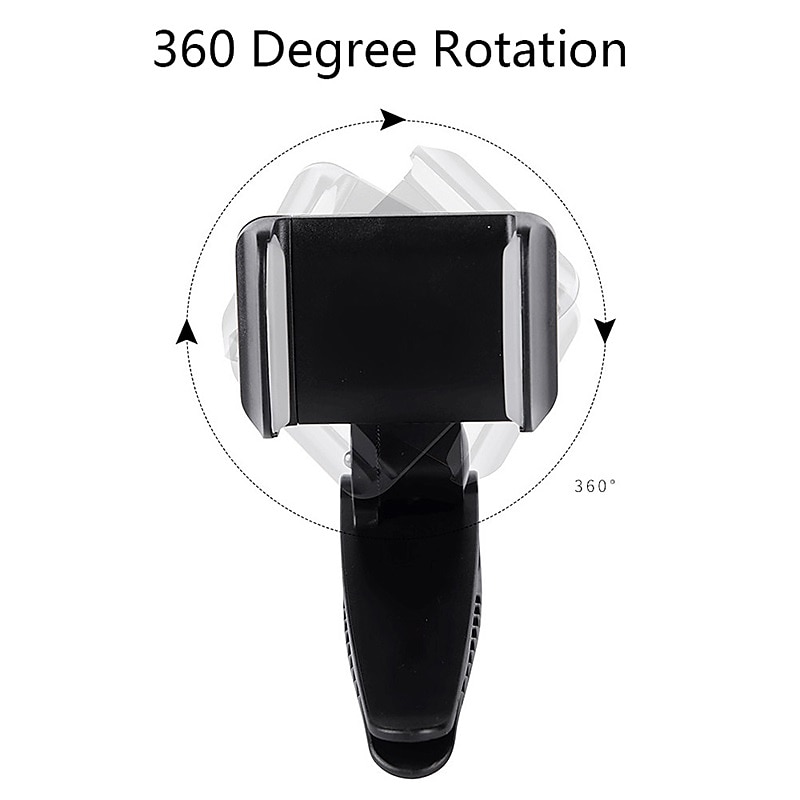 Sun Visor Phone Mount Car Phone Holder For Car Universal 360 Rotating Car Mount Support Clip Bracket Cradle Clip Compatible To Smartphones3