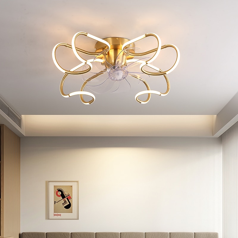 Ceiling Fan with Light Dimmable 65cm 6 Wind Speeds Modern Ceiling Fan for Bedroom, Living Room App & Remote Control 110-240V#3