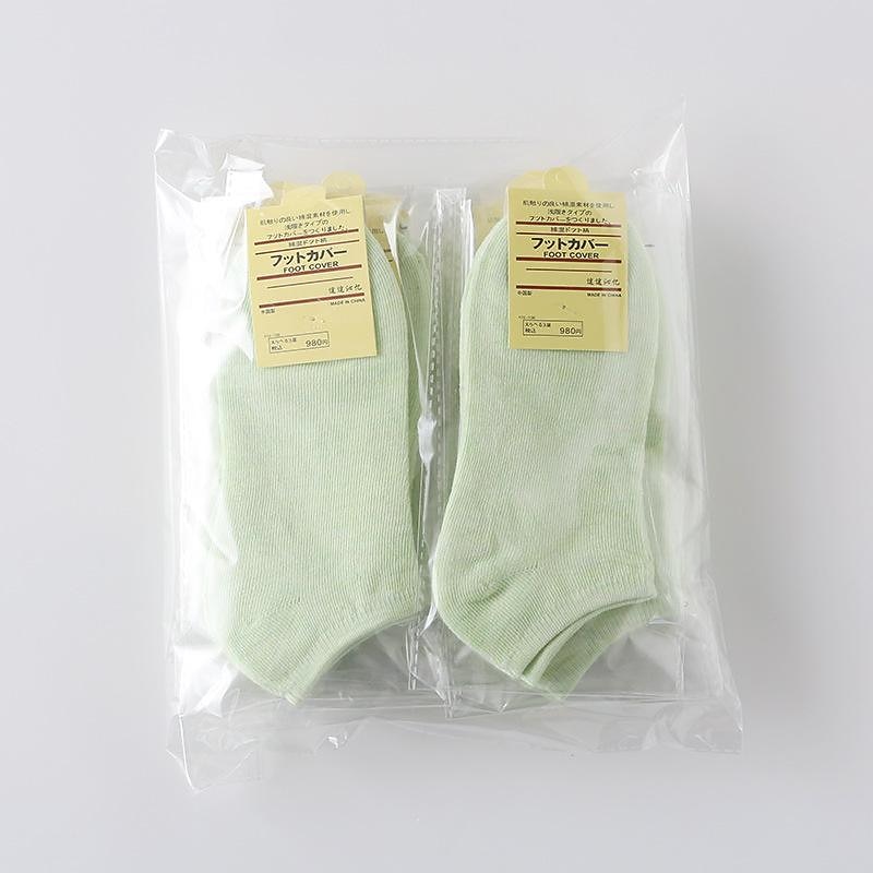 Unisex Colored Cotton Boat Socks Solid Color Short Socks4