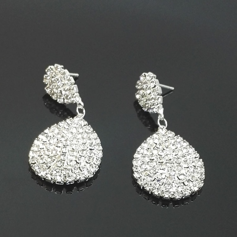 Women's Drop Earrings Earrings Pear Cut Drop Stylish Luxury Elegant Romantic Sweet Earrings Jewelry Silver / Gold For Party Anniversary Gift Prom Promise 1 Pair4