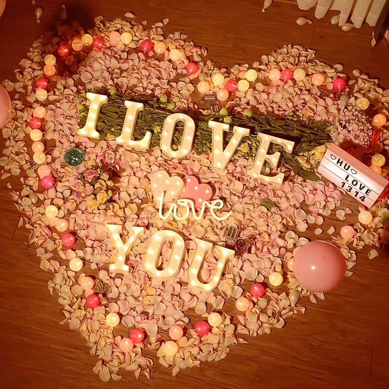 LED Letter Lights Alphabet Light Up Sign for Night Light Home Party Birthday Wedding Bar Decoration