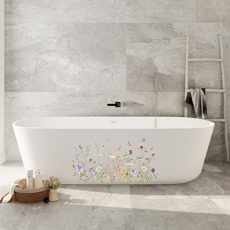 Spring Flower Butterfly Window Sticker Removable Home Decoration Glass Display Window Bathroom Bathtub Surface Electrostatic Sticker3
