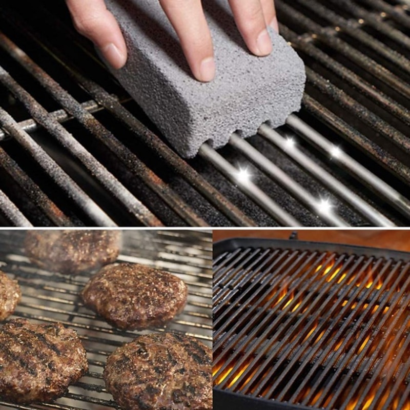 1pc BBQ Grill Cleaning Brick - Effortlessly Remove Grease & Stains from BBQ Racks & Tools - Kitchen Decorating Gadget