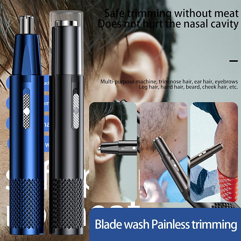 Electric Nose Hair Clipper Rechargeable Multi-kinetic Shaving Two-in-one Unisex Fully Automatic Washable Shaving Nose Trimmer4