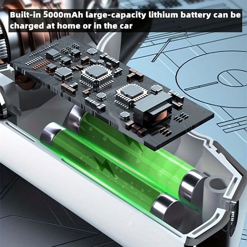 95000PA Cordless Mini Vacuum Cleaner for Car - 3-in-1 Rechargeable Air Blower, Robot Vacuum & Carpet Cleaner3