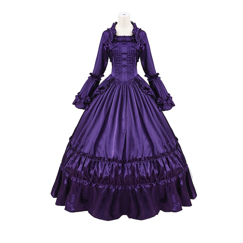 Rococo Victorian 18th Century Dress Party Costume Masquerade Ruffle Sleeve Maria Antonietta Plus Size Ball Gown Fancy Dress Women's Girls' Royal Halloween Masquerade Carnival Performance Event / Party