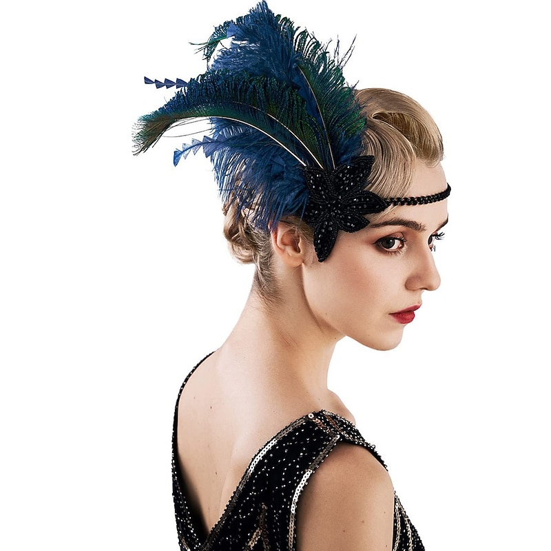 The Great Gatsby Retro Vintage Roaring 20s Vintage 1920s Flapper Headband Women's Costume Headbands Vintage Cosplay Performance Christmas Halloween Headband
