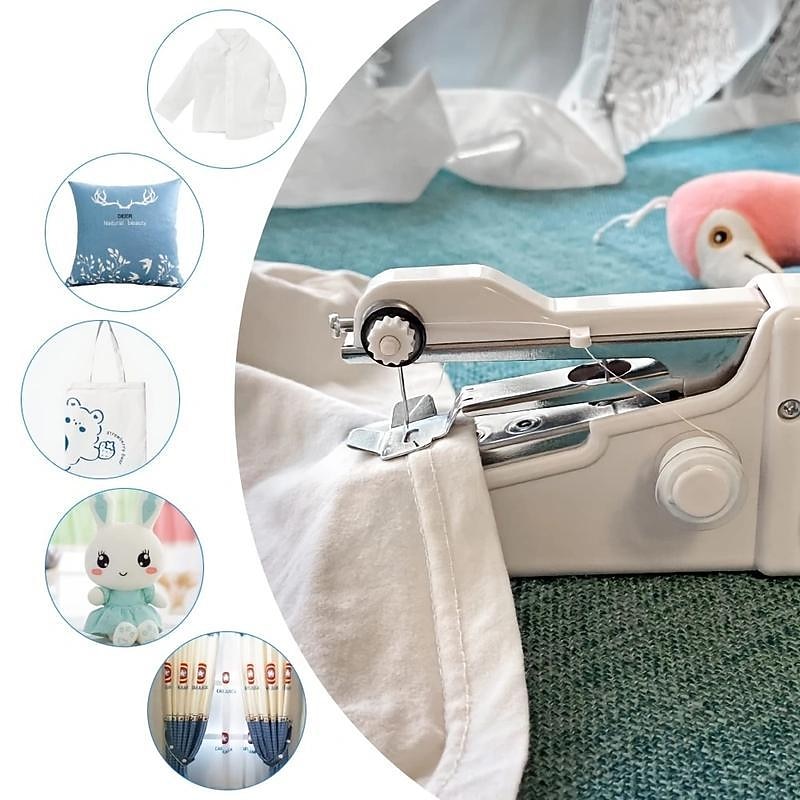 Handheld Sewing Machine Mini Sewing Machines,Portable Sewing Machine Quick Handheld Stitch Tool For Fabric, Cloth, Clothing (battery Not Included)4