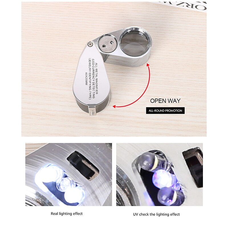 Folding Jewllery Loupe Portable Magnifying Glass 30x21 Portable  Magnifier Loupe Magnifying Glass Size Lovely  Magnifier Glasses Coins Stamps Antiques2