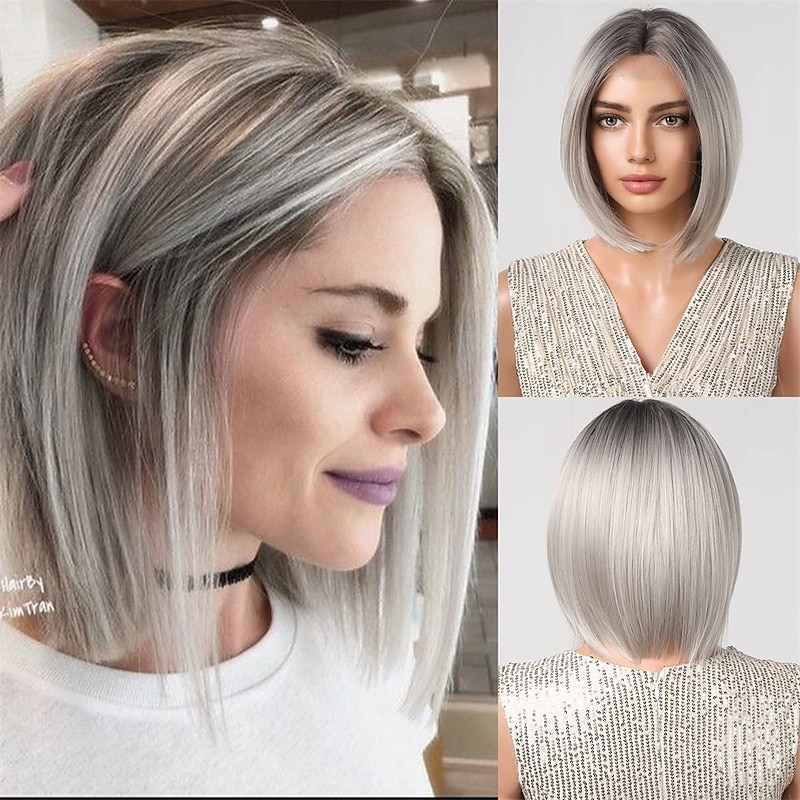 Short Curly Wigs for Black Women Human Hair Afro Natural Curly Wig Brazilian Virgin Pixie Cut Wig Human Hair With Bangs 150% Density None Lace Front Bob Wigs 1B Color