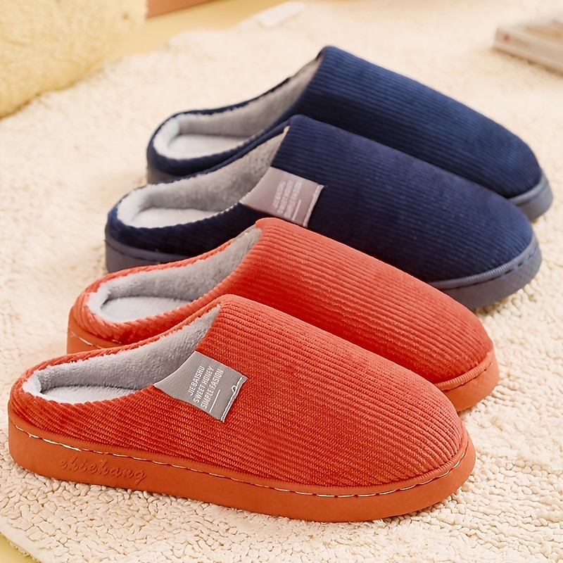 Women'S Thick Bottom Home Slippers Household Plush Slippers Anti-Slip Thermal Slippers Back To School College Student3