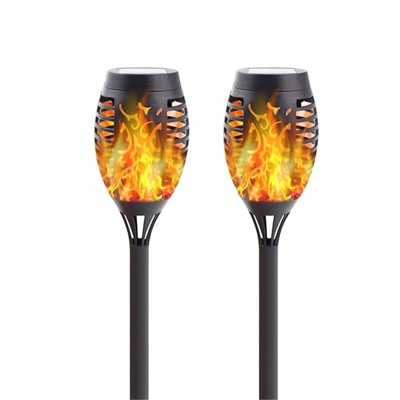 2/4pcs Solar Lights Outdoor Solar Torch Lights with Flickering Flame 12 LEDs for Halloween Decorations Waterpoof Landscape Auto On/Off Garden Patio  Home  Decoration Lantern2