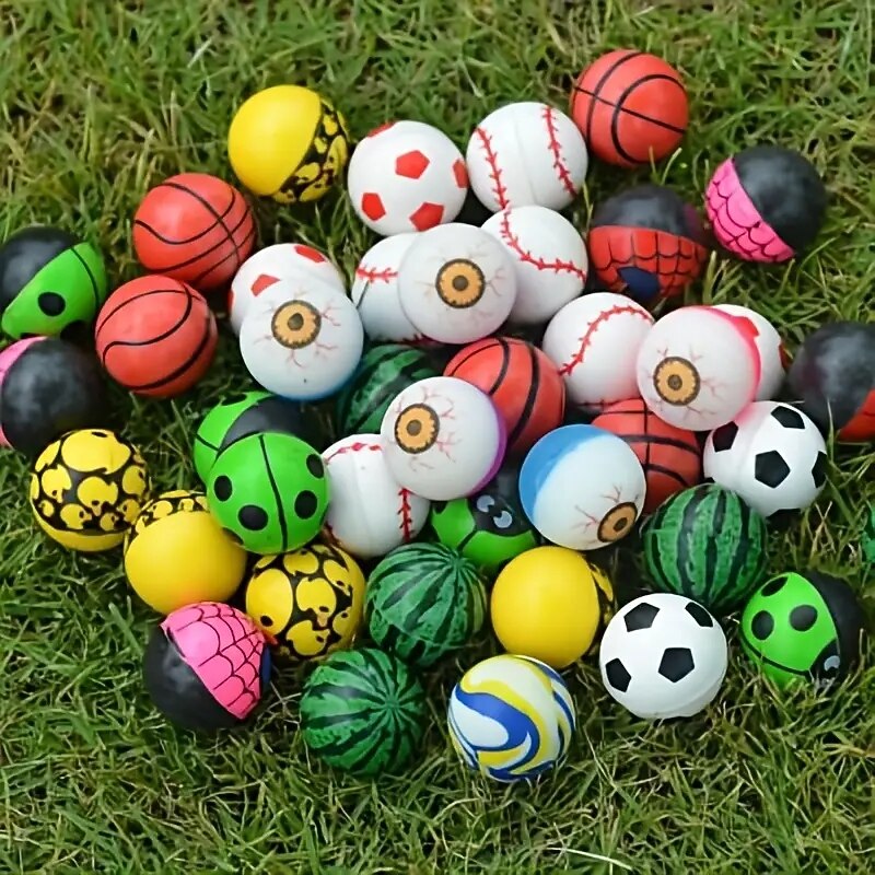 20 pcs Assorted Colorful Bouncy Balls Bulk Mixed Pattern High Bouncing Balls For Kids Party Favors Prizes Birthdays Gift3