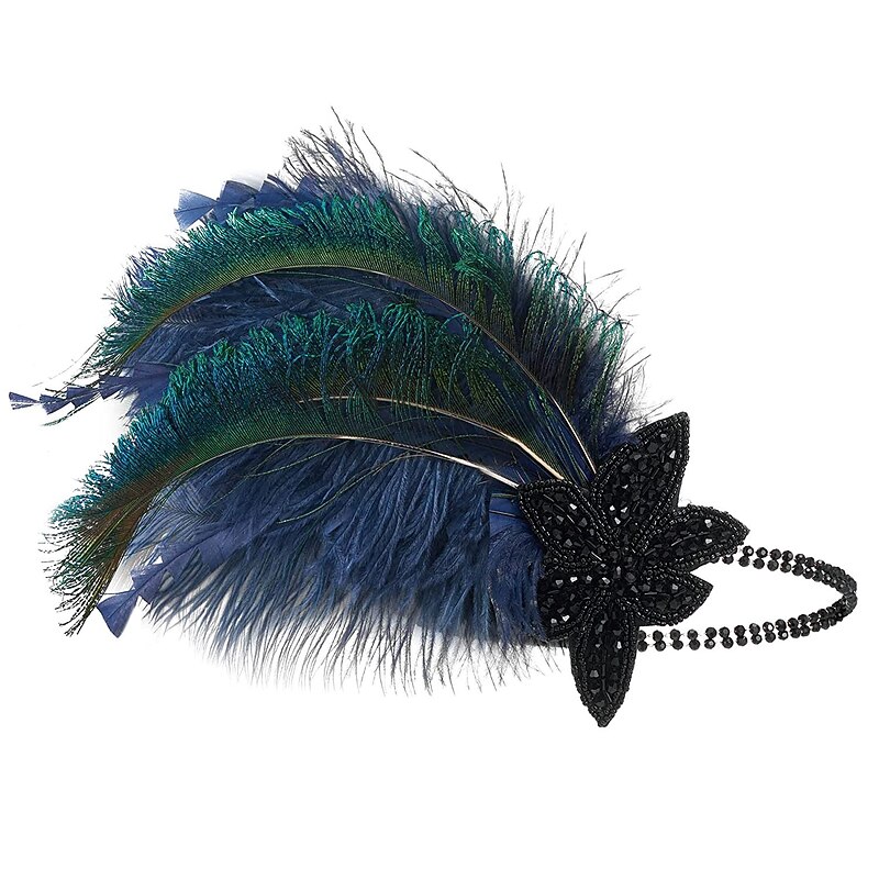 The Great Gatsby Retro Vintage Roaring 20s Vintage 1920s Flapper Headband Women's Costume Headbands Vintage Cosplay Performance Christmas Halloween Headband4