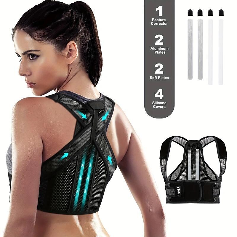 Back Posture Corrector, Adjustable Unisex Back Brace Support Clavicle Spine Back Shoulder Lumbar Posture Correction
