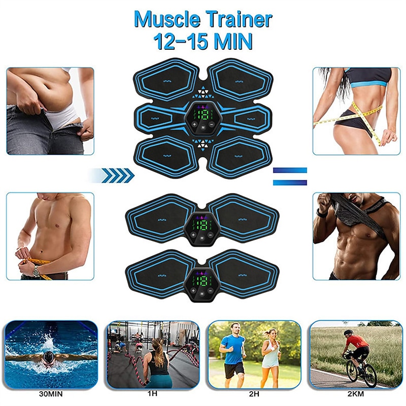 Trainer EMS Abdominal Muscle Stimulator Hip Trainer Smart Muscles Electrostimulator Toner For Fitness Fat Burn Weight Lose3