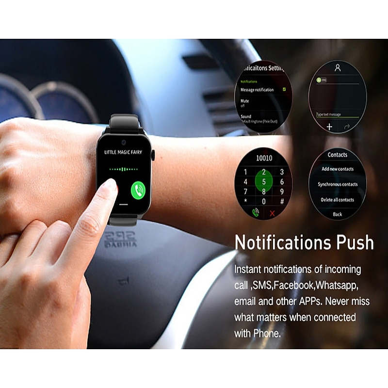 696 TK01 Smart Watch 1.99 inch 4G LTE Cellular Smartwatch Phone Bluetooth 4G Pedometer Call Reminder Sleep Tracker Compatible with Android iOS Men GPS Hands-Free Calls with Camera IP 67 31mm Watch2