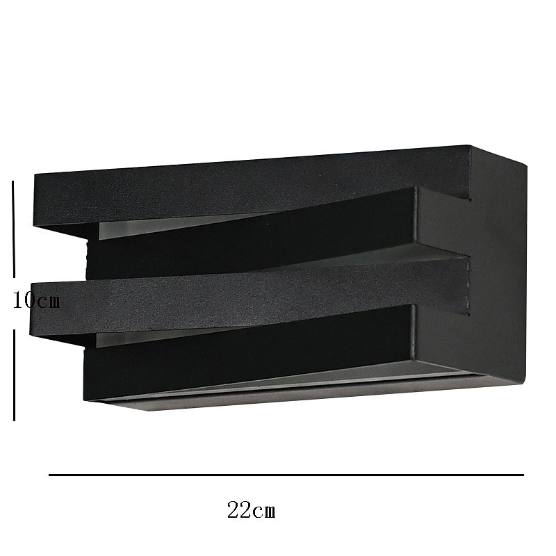 Outdoor LED Wall Lamp Waterproof 10W Up and Down Lighting Indoor Double-Head Curved Wall Light Modern Bedroom Warm White Light4