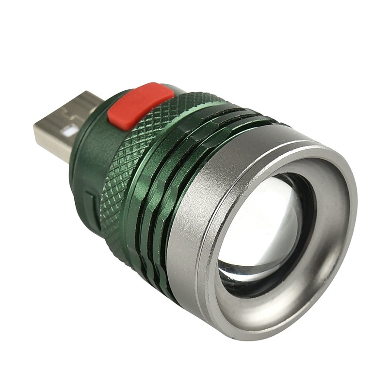 USB Tactical-Led Flashlight 3 Lighting Mode Flashlight Camping Cycling Running USB Flash-light4