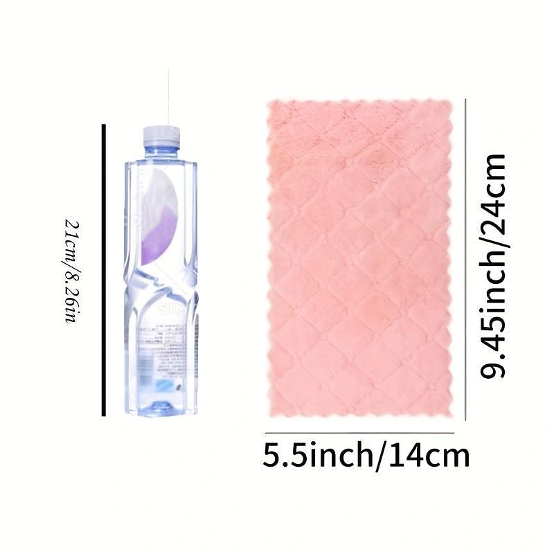 5/10pcs Kitchen Dishcloth Rag Non-Stick Oil Pineapple Plaid Dish Towel Double-Sided Absorbent Thickened Scouring Pad3