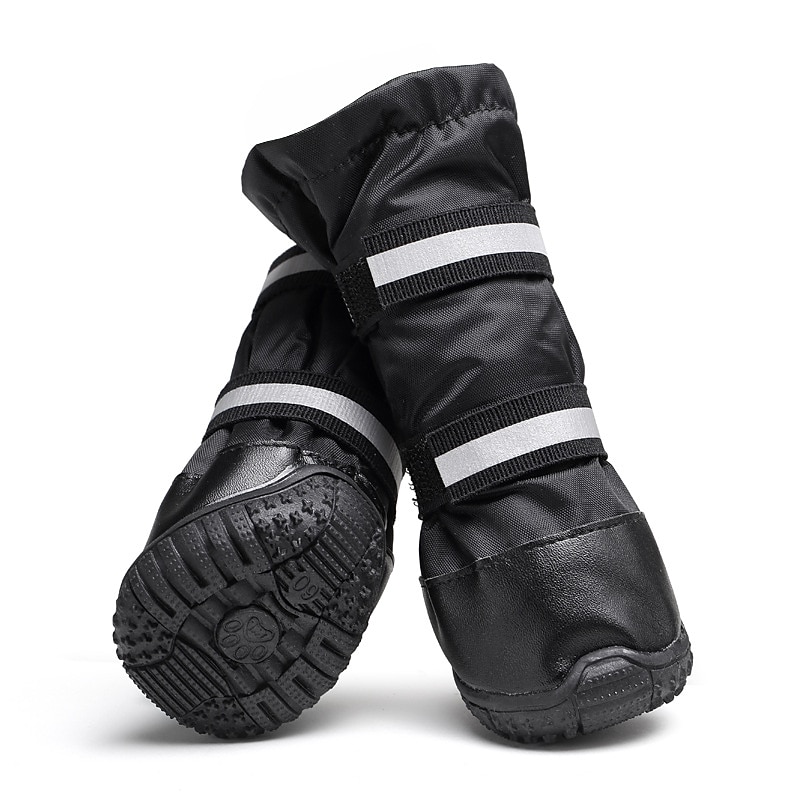 Dog Shoes,Dog Boots Waterproof Shoes For Large Dogs,dog Boots Warm Lining Nonslip Rubber Sole For Snow Winter,anti-slip Sole Pet Paw Protectors 4pcs (l, Blue) Dog Boots2