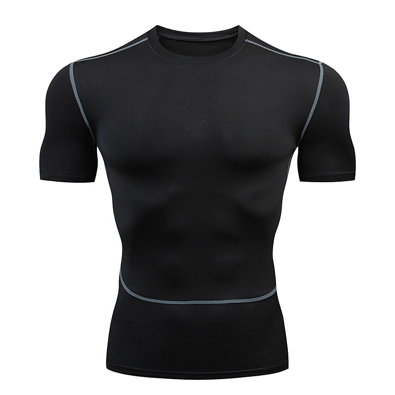 Men's T shirt Tee Gym Shirt Compression Shirt Fitness Shirt Men Tops Crew Neck Short Sleeve Sports & Outdoor Vacation Going out Casual Daily Quick dry Sweat wicking Breathable High Elasticity Plain 13