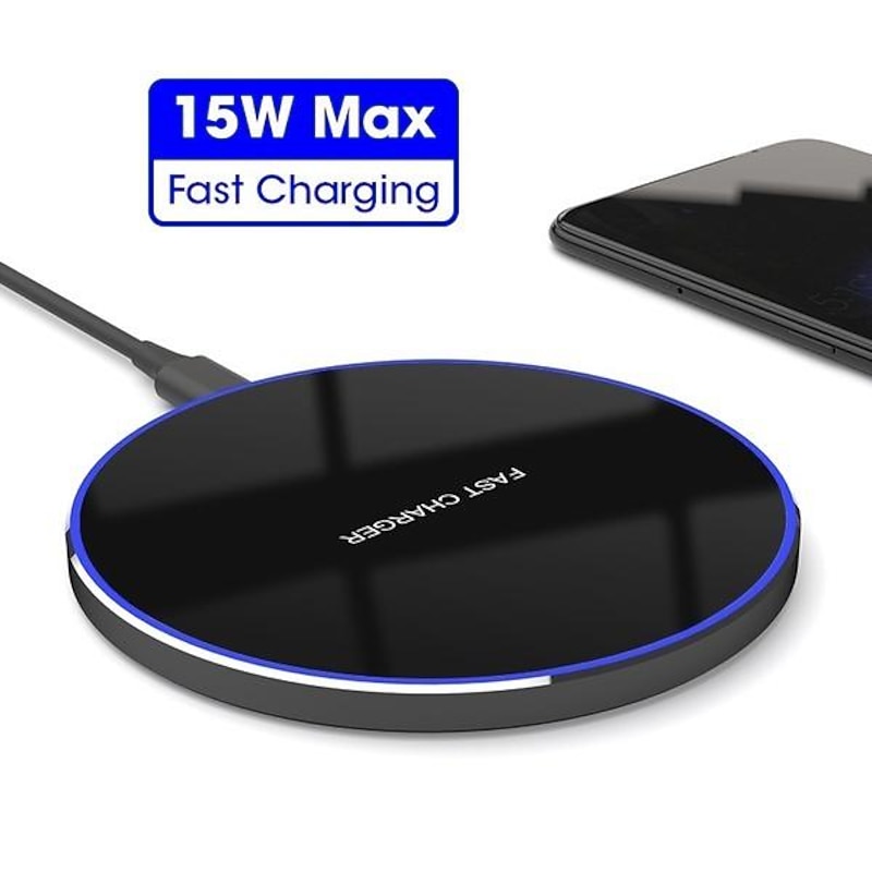 2023 NEW 15W Wireless Fast Charger Pad Phone Charger Dock for iPhone 14 13 12 11 iPhone 13 13 Pro 11 X Xs Max Xr 8plus 8 Samsung Galaxy S30 S21 S20 S10 S9 S8 S7 S6 Huawei P40 Pro2