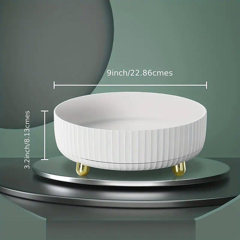 Rotating Storage Rack,Makeup Perfume Organizer, 360 Degree Rotating Cosmetic Desk Storage, Lotions Display Case, Round Gift Tray With Large Capacity, For Your Jewelry3