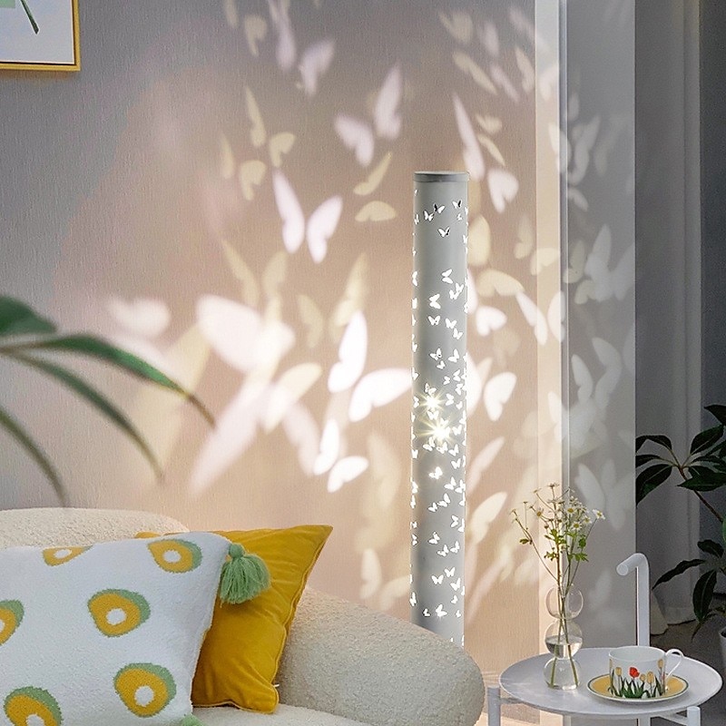 LED Floor Lamp Butterfly Tall Corner Light For Living Room Ambient Night Light Romantic Column Standing Light Modern LED Floor Lamp for Bedroom3