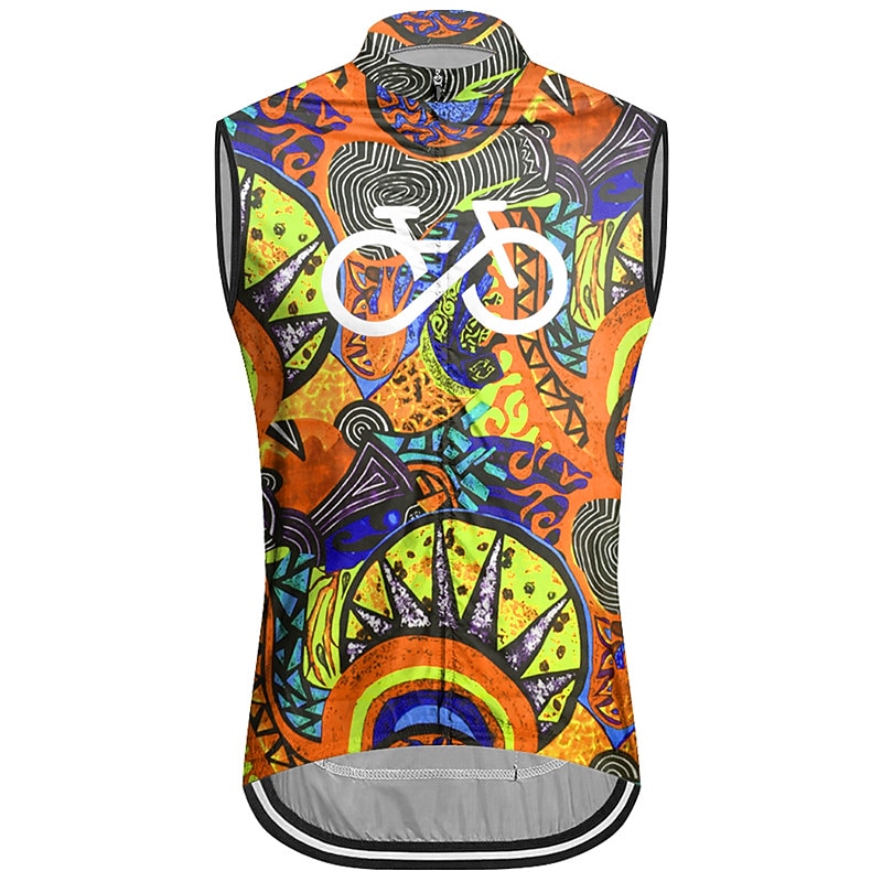 Men's Cycling Vest Cycling Jersey Graphic Funny Sleeveless Bike Vest / Gilet Jersey Top with 3 Rear Pockets Mountain Bike MTB Road Bike Cycling Quick Dry Back Pocket Moisture Wicking Breathable Sports4